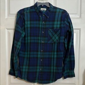 Magellan outdoors, classic fit Blue and Green Plaid Men's Shirt size large